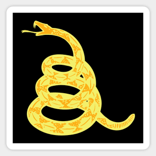 Yellow Gadsden Dont Tread on Me Snake Magnet